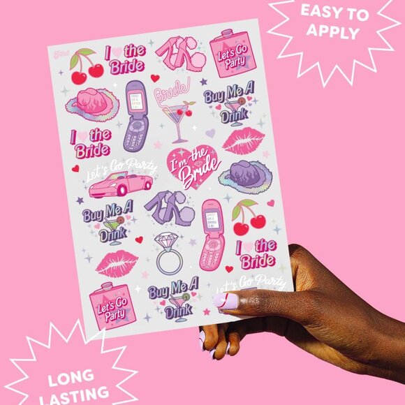 Bachelorette Party Bundle (Temporary Tattoos and Pouch Bags) - Picture 5 of 7